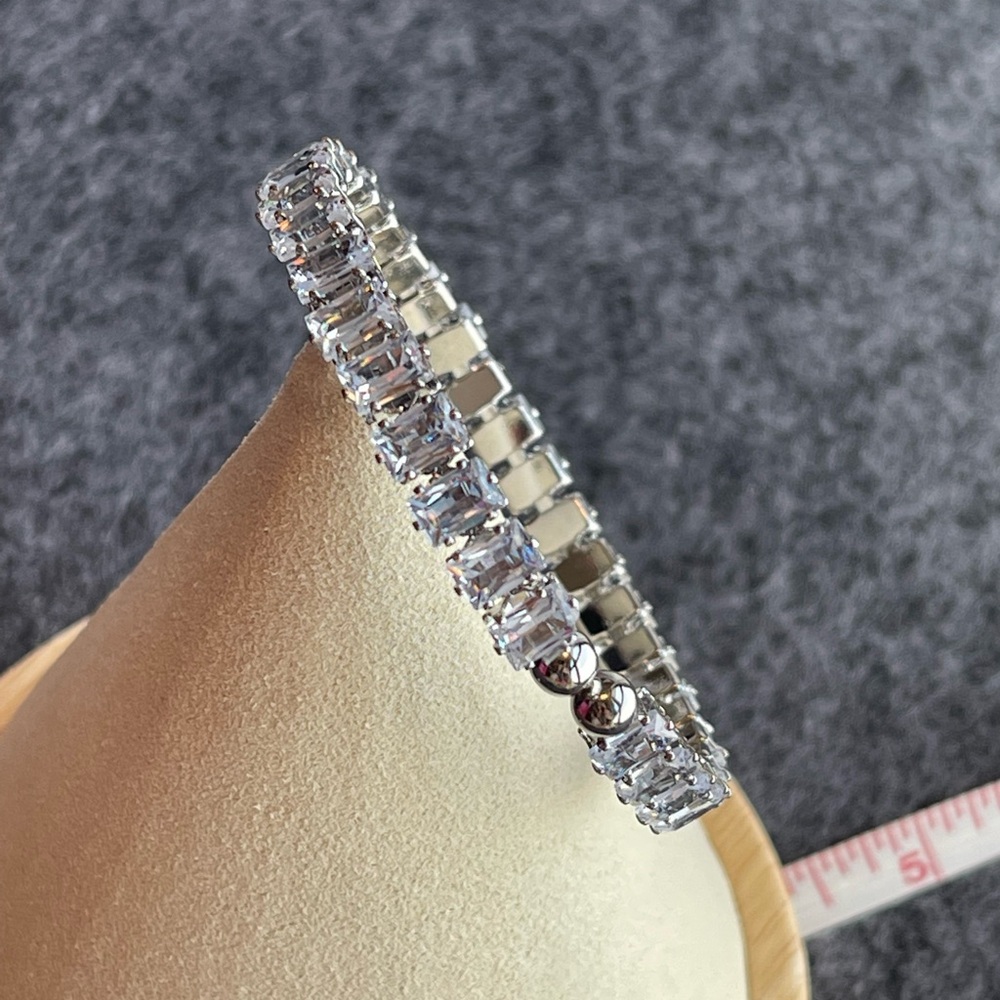 Austrian Rectangle Crystal Adjustable Bangle - image 3